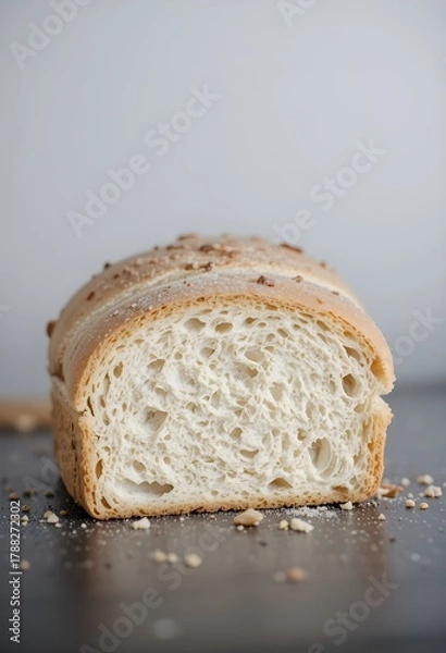 Obraz sliced bread on wooden table
