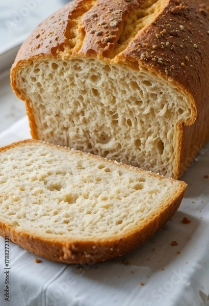 Obraz sliced bread on a wooden board