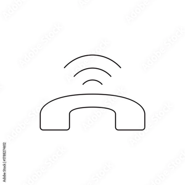 Fototapeta Wireless Connection Signal Phone Line Icon