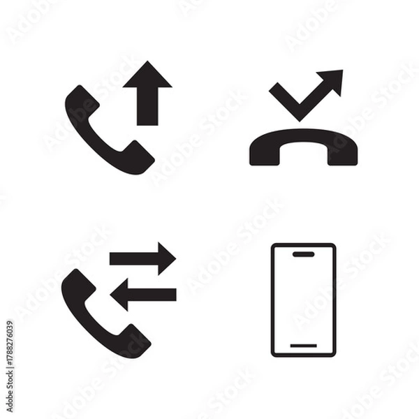 Fototapeta Transfer Upload Download Mobile Solid Set