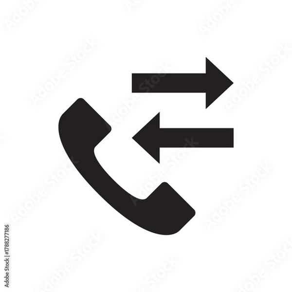 Fototapeta Transfer Call Arrow Action Solid Icon