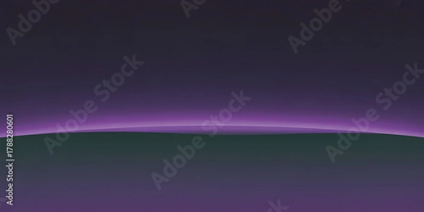 Fototapeta Serene gradient horizon with vibrant purple glow illuminating dark landscape, perfect for technology backgrounds and abstract designs.