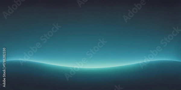 Fototapeta Serene, glowing horizon line creates a calming, abstract landscape perfect for modern digital backgrounds and peaceful branding