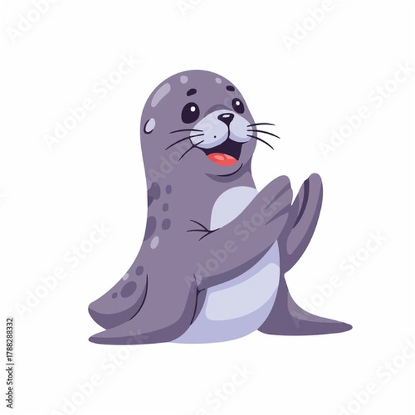 Fototapeta Seal Clapping Flippers Joyfully