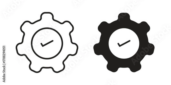 Obraz Execution icon illustration, thin line vector, web design sign,