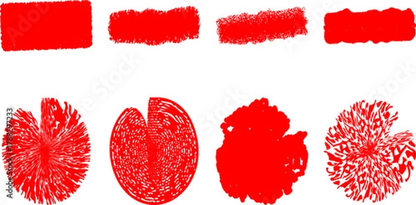 Obraz Abstract shapes pattern design with red color for creative background