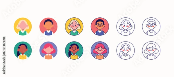 Obraz Cute Avatar Set