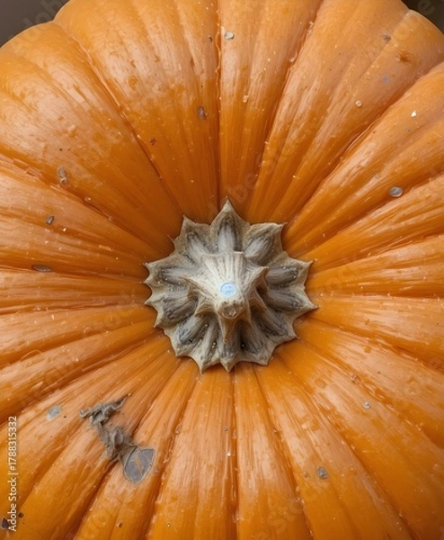 Obraz close up of pumpkin stalk