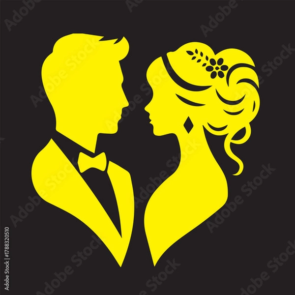 Fototapeta vector illustration of a couple