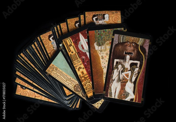 Fototapeta tarot card at black background. the DEVIL