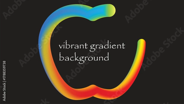 Obraz Abstract vibrant gradient flowing shape on