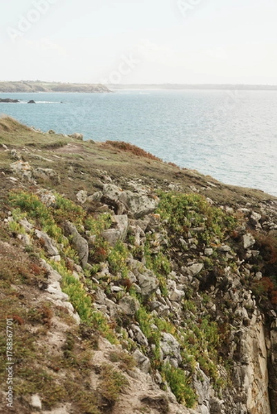 Fototapeta Pointe de Corsen à Plouarzel dans le Finistère en Bretagne - France - Europe - Pointe la plus à l'ouest de la France