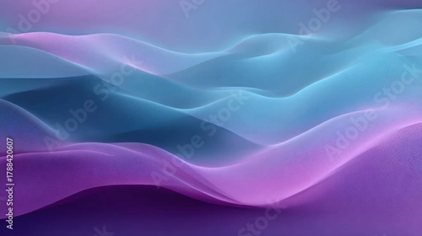 Fototapeta Abstract layered gradients in shades of purple and blue for background use