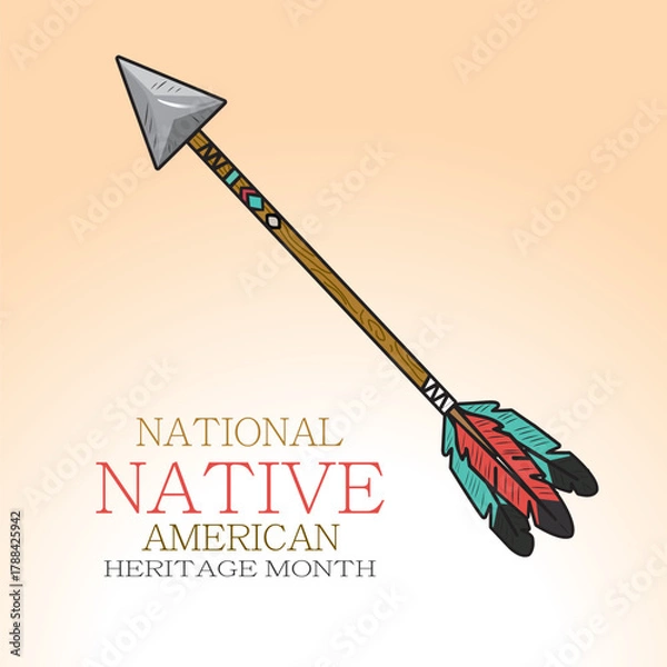 Obraz Celebrate Native American Heritage Month with pride honoring Indigenous culture, traditions, art, history, and community through storytelling, symbolism, and unity across generations.