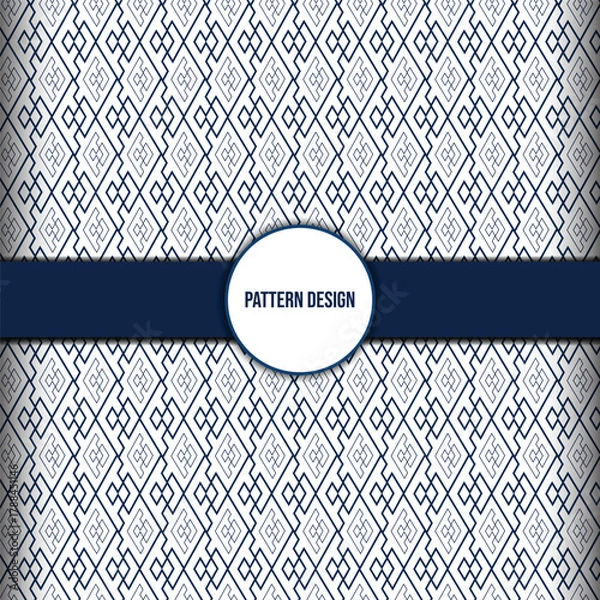 Fototapeta Modern seamless geometric pattern design with interconnected lines texture.