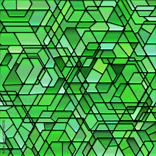 Obraz abstract vector stained-glass mosaic background