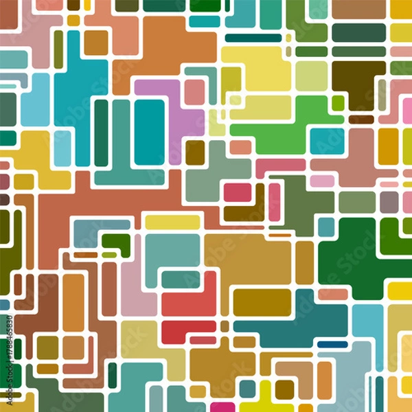 Obraz abstract vector stained-glass mosaic background