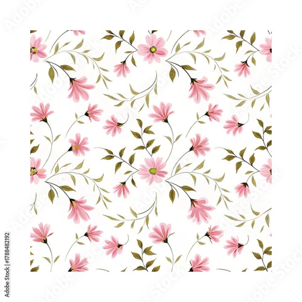 Obraz Botanical seamless pattern. Blooming flower
