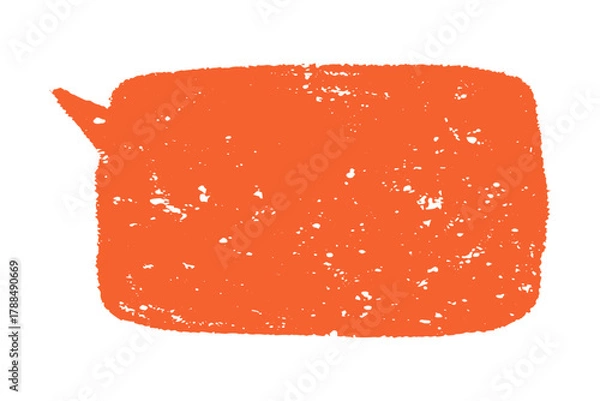 Fototapeta Crayon text box in playful sketch style. Text box chalkboard look for words.