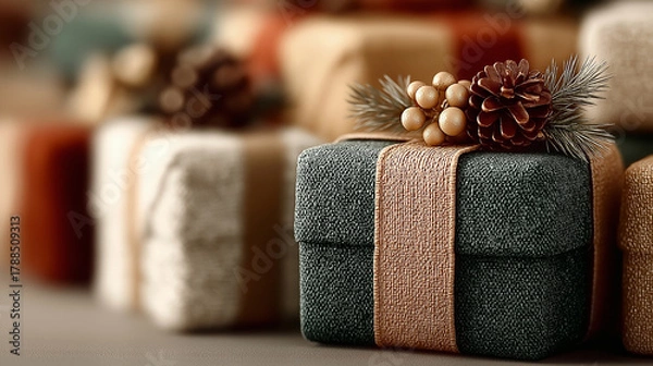 Obraz rustic christmas gifts