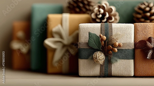 Obraz rustic christmas gifts