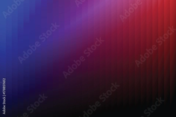 Obraz Abstract mosaic of deep blue transitioning to rich magenta and fiery red hues creating a vibrant and moody digital art background