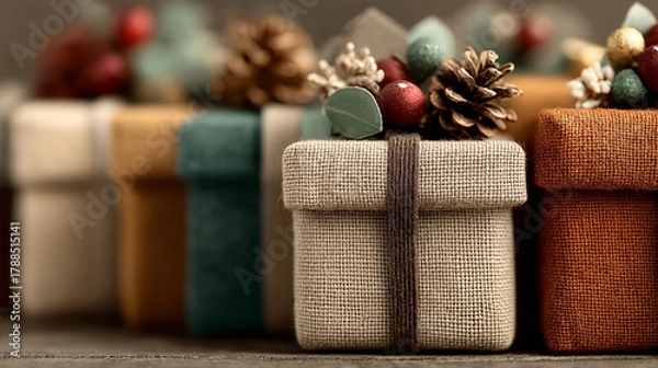 Obraz rustic christmas gifts