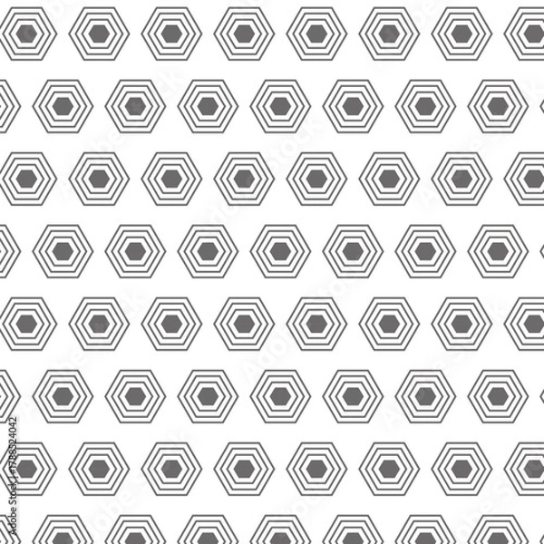 Obraz Seamless pattern of gray hexagons for decoration