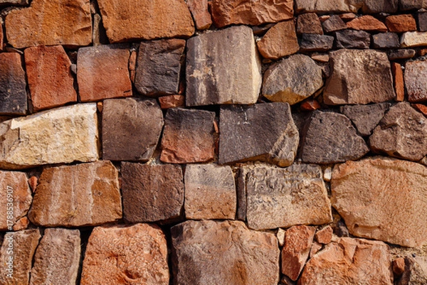 Obraz Stone masonry wall natural texture background