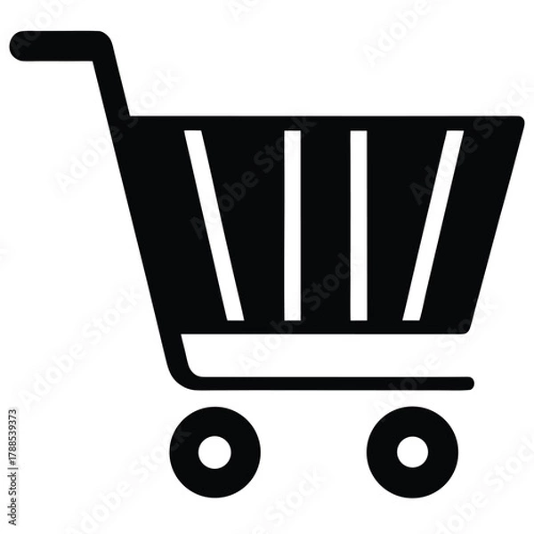 Obraz shopping cart icon on white