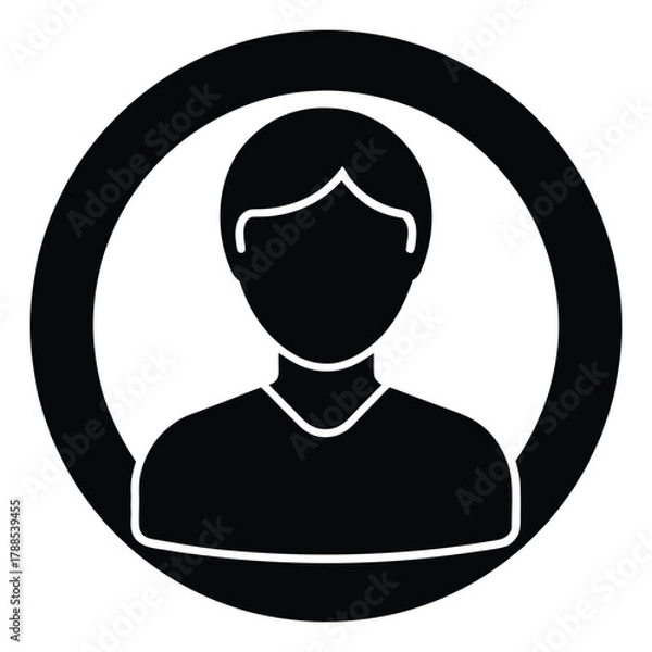 Obraz user profile icon on white