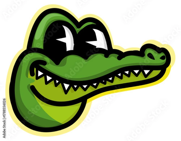 Fototapeta Illustration of a nice crocodile