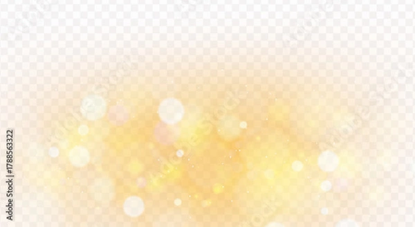 Obraz Shiny bokeh png, abstract flare spark, png golden glow, glitter light sparkling, magical stardust, sparkle shine, vector, dust effect bright glowing, white glittering confetti. png