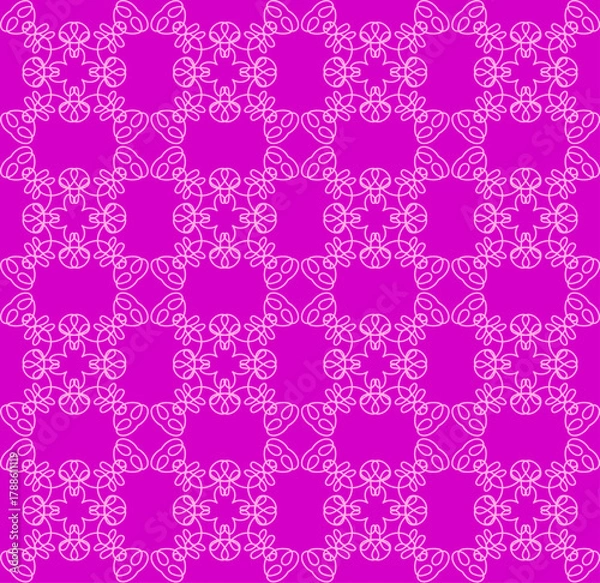 Obraz Beautiful pink lace ornament. Seamless pattern for fabric or wallpaper.
