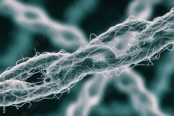 Fototapeta 3D Nanofiber Icon: Innovative Textile Fibers for Air Filtration in Face Masks