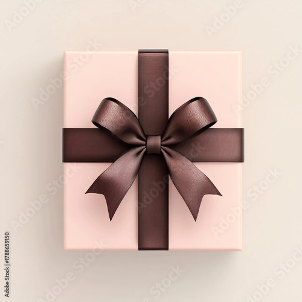 Fototapeta beautiful festive packaging with a bow