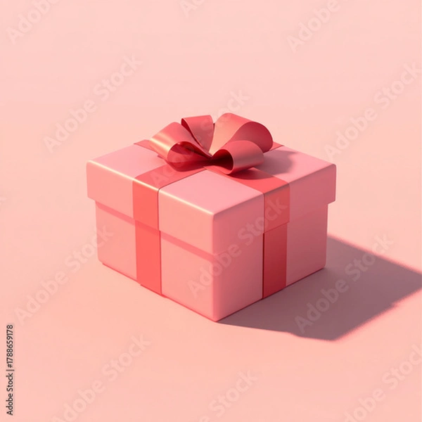 Fototapeta beautiful festive packaging with a bow