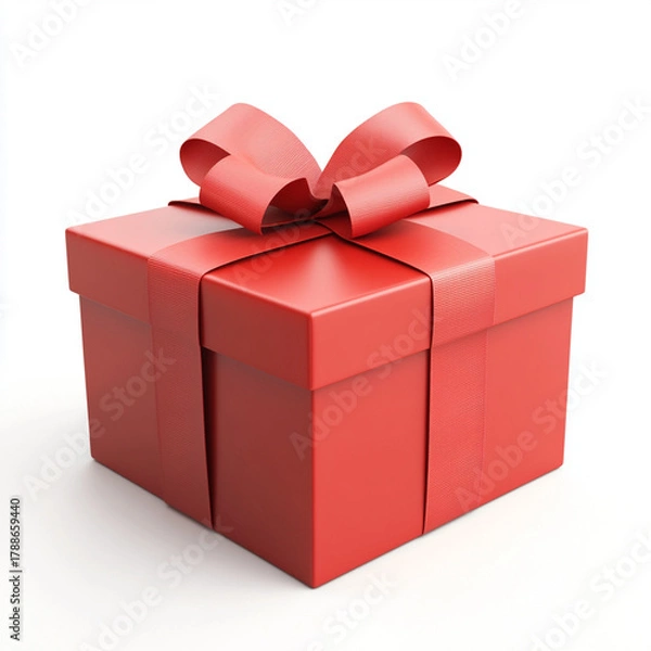 Fototapeta beautiful festive packaging with a bow