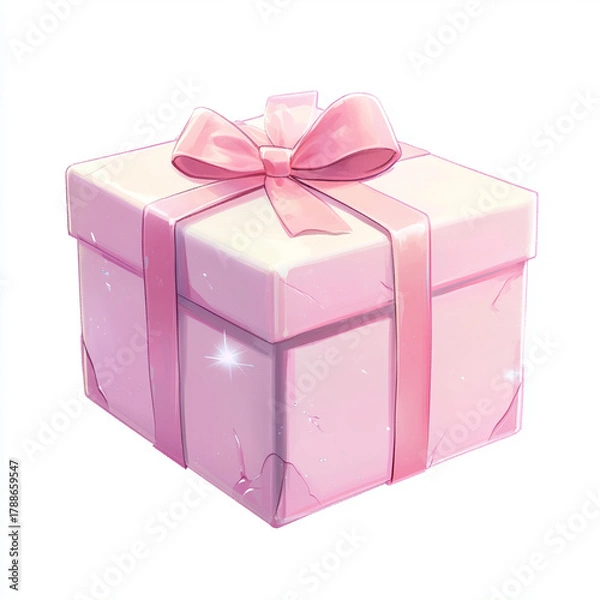 Fototapeta beautiful festive packaging with a bow