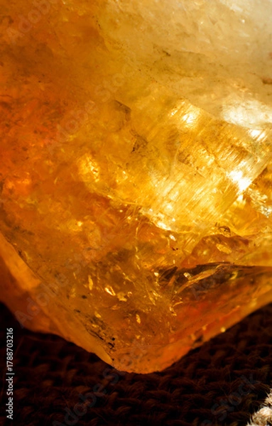 Fototapeta Citrine quartz close up 
