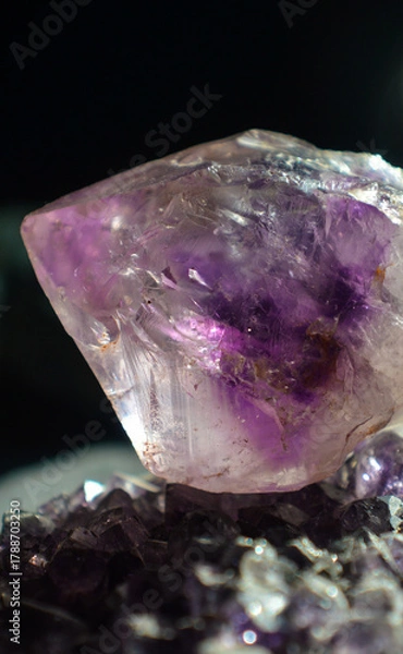 Fototapeta amethyst on a black background