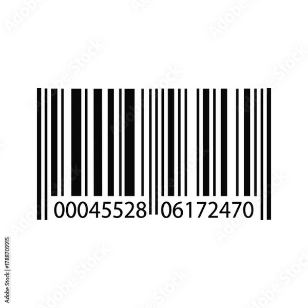 Fototapeta Barcode with numbers