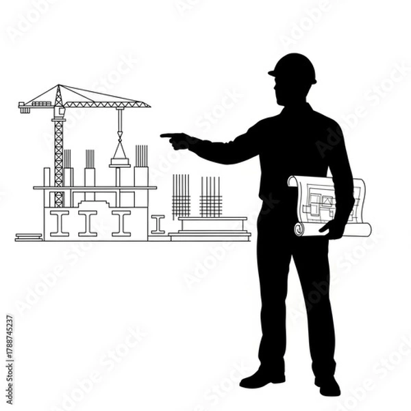 Fototapeta Construction Engineering and Project Planning