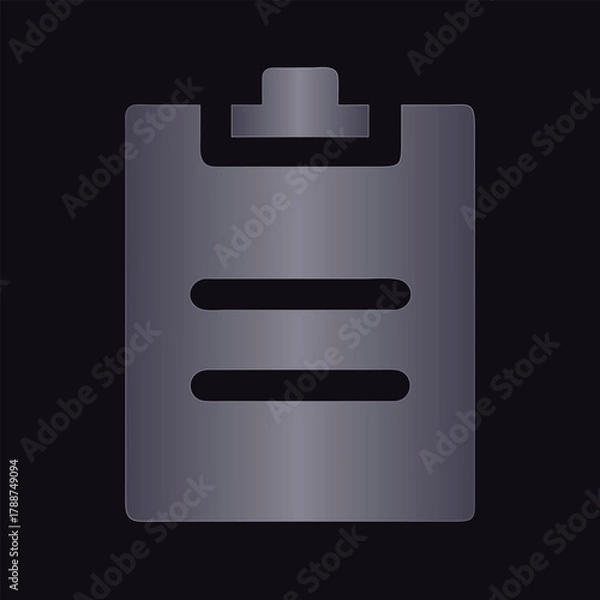 Fototapeta Clipboard Icon with Lines Representing Text document