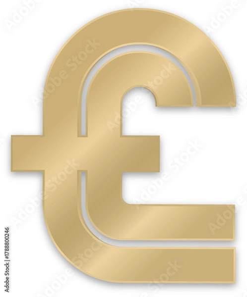 Fototapeta Shiny Gold Metallic Euro Currency Symbol