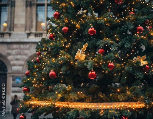 Obraz decorated christmas tree