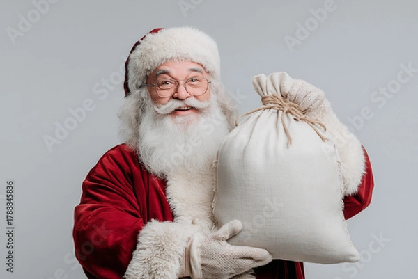 Obraz Smiling Santa with Sack
