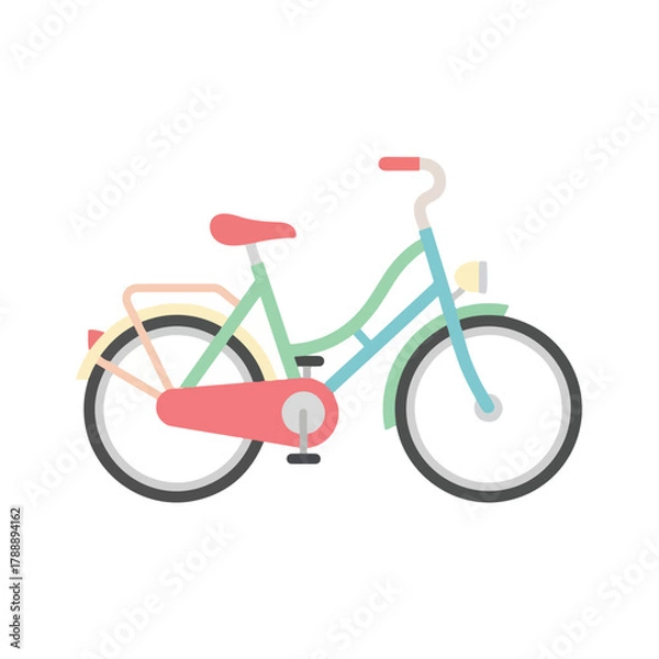 Obraz Stylized Pastel Colored Bicycle Illustration