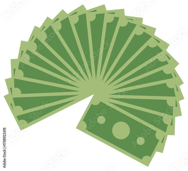 Fototapeta Vector dollar sign isolated on white background.