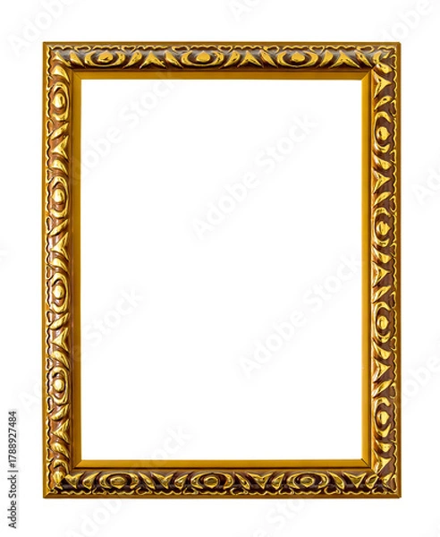 Obraz Rectangle decorative golden picture frame